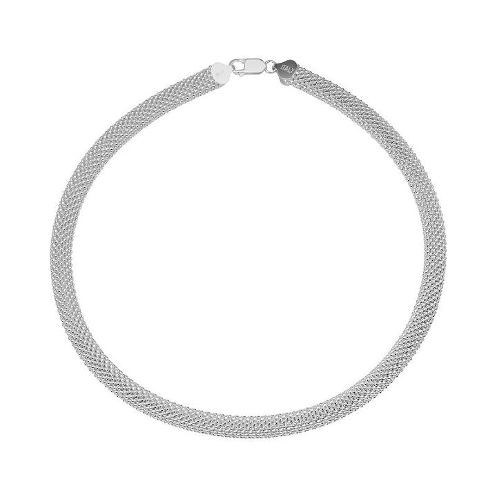 Sterling Silver Mesh Collar Necklace, Women's, Size: 17