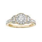 Simply Vera Vera Wang 14k Gold 3/8 Carat T.w. Certified Diamond Engagement Ring, Women's, White