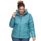 Plus Size Columbia Icy Heights Hooded Down Puffer Jacket, Women's, Size: 1xl, Lt Green