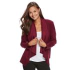 Women's Dana Buchman Faux-suede Open-front Blazer, Size: Xs, Dark Pink
