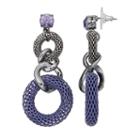 Simply Vera Vera Wang Purple Mesh Link Nickel Free Drop Earrings, Women's