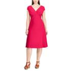 Plus Size Chaps A-line Jersey Dress, Women's, Size: 20 W, Red