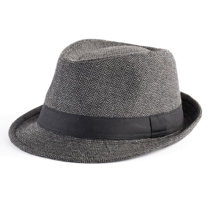 Men's Urban Pipeline&reg; Herringbone Fedora, Size: L/xl, Grey