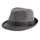 Men's Urban Pipeline&reg; Herringbone Fedora, Size: L/xl, Grey