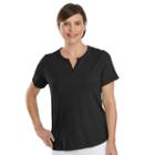 Women's Woolrich First Forks Splitneck Tee, Size: Medium, Black