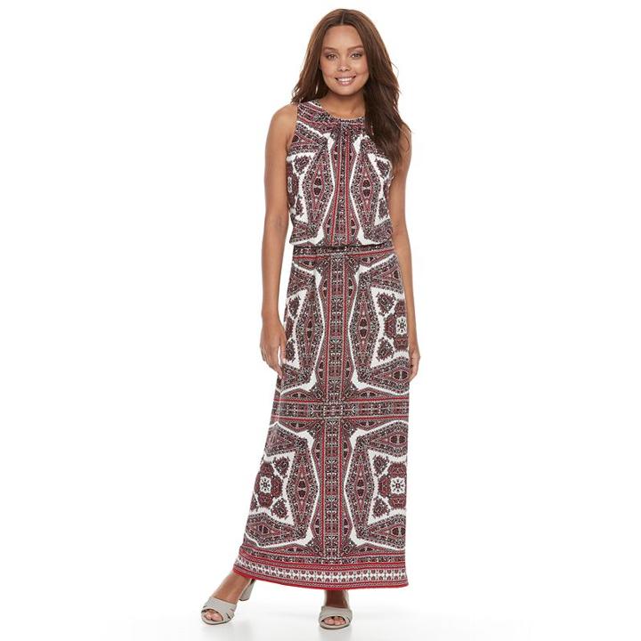Petite Suite 7 Sleeveless Blouson Maxi Dress, Women's, Size: 8 Petite, Med Red