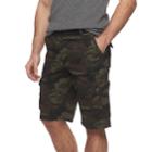 Men's Rawx Regular-fit Belted Cargo Shorts, Size: 38, Green