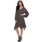 Women's Jennifer Lopez Smocked Fit & Flare Dress, Size: Small, Med Grey