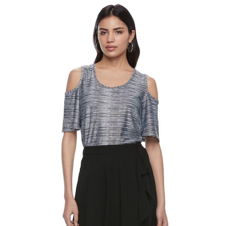 Women's Elle™ Cold-shoulder Swing Top, Size: Xl, Oxford