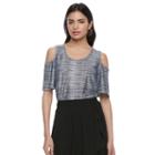 Women's Elle&trade; Cold-shoulder Swing Top, Size: Xl, Oxford