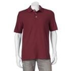 Men's Croft & Barrow&reg; Performance Tailored-fit Pique Polo, Size: Large, Dark Red