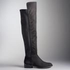 Simply Vera Vera Wang Florence Women's Over The Knee Boots, Size: 8, Black