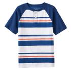 Boys 8-20 Urban Pipeline&reg; Striped Raglan Henley Tee, Boy's, Size: Medium, Dark Blue