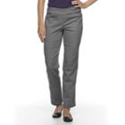 Petite Croft & Barrow&reg; Perfectly Slimming Straight-leg Pants, Women's, Size: 10 T/l, Med Grey