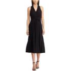 Women's Chaps Knot-front Halter Dress, Size: Medium, Black