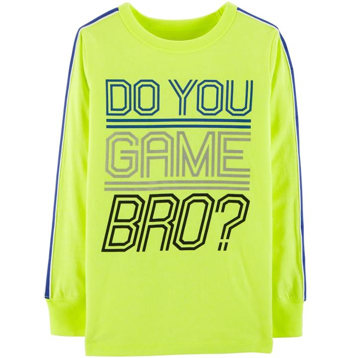 Boys 4-12 Oshkosh B'gosh&reg; Do You Game Bro? Active Top, Size: 4/5, Yellow