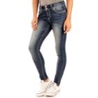 Juniors' Wallflower Luscious Curvy Skinny Jeans, Teens, Size: 3, Light Grey