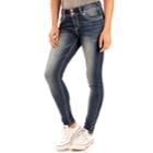 Juniors' Wallflower Luscious Curvy Skinny Jeans, Teens, Size: 3, Light Grey