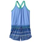 Girls 7-16 Fila Sport&reg; Mixed Print Romper, Girl's, Size: Xl(16), Med Blue