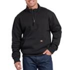 Men's Dickies Mobility Quarter-zip Fleece Pull-over Jacket, Size: Large, Black