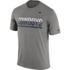 Men's Nike Dallas Cowboys Practice Legend Dri-fit Tee, Size: Medium, Grey