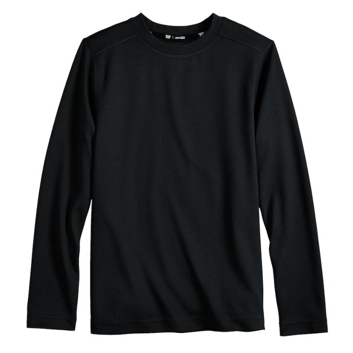 Boys 8-20 Tek Gear Performance Thermal Top, Size: S(8), Black