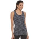 Tek Gear, Women's &reg; Space-dye Banded Bottom Racerback Tank, Size: Xl, Turquoise/blue (turq/aqua)