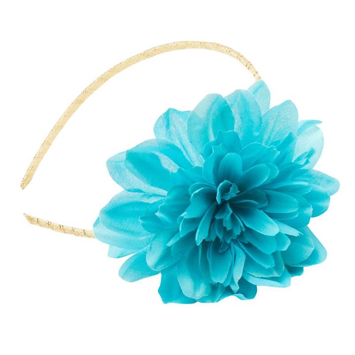 Girls 4-16 Flower Glitter Headband, Blue Other