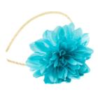 Girls 4-16 Flower Glitter Headband, Blue Other