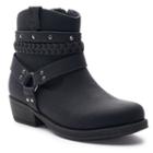 So&reg; Courtney Girls' Ankle Boots, Girl's, Size: 13, Black