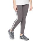 Maternity Oh Baby By Motherhood&trade; Secret Fit Belly&trade; Striped Active Leggings, Women's, Size: Xl, Grey (charcoal)