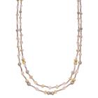 Napier Beaded Long Double Strand Necklace, Women's, Pink
