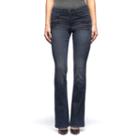 Women's Rock & Republic&reg; Denim Rx&trade; Kasandra Zipper Accent Bootcut Jeans, Size: 0 Ave/reg, Dark Blue