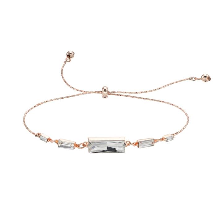 Lc Lauren Conrad Baguette Lariat Bracelet, Women's, Light Pink