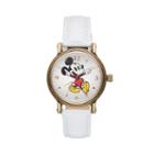 Disney's Mickey Mouse Women's Leather Watch, White