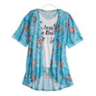 Girls 7-16 Self Esteem Graphic Tank Top & Kimono Set With Necklace, Size: Xl, Turquoise/blue (turq/aqua)