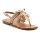 So&reg; Bramble Girls' Slingback Sandals, Girl's, Size: 4, Dark Beige