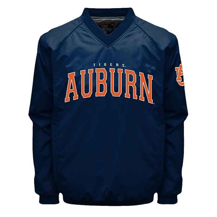 Men's Franchise Club Auburn Tigers Coach Windshell Jacket, Size: 4xl, Blue