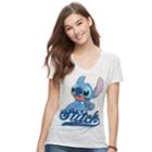 Disney's Lilo & Stitch Juniors' Stitch Graphic Tee, Teens, Size: Medium, White