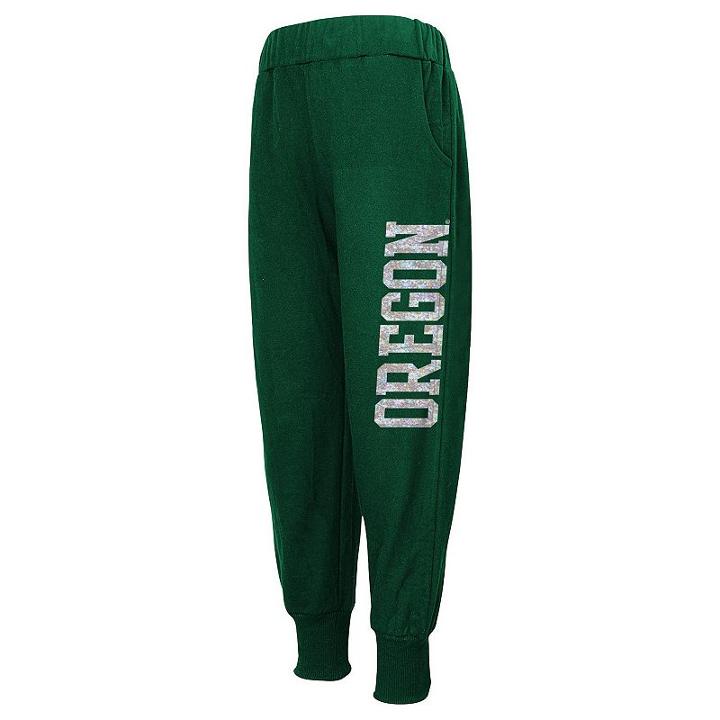 Girls 4-6x Oregon Ducks Shimmering Harem Pants, Girl's, Size: L (6x), Green Oth