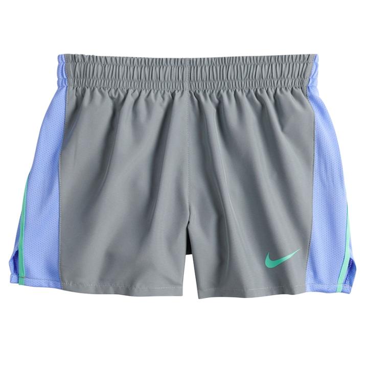 Girls 7-16 Nike Dri-fit Black Running Shorts, Size: Large, Grey