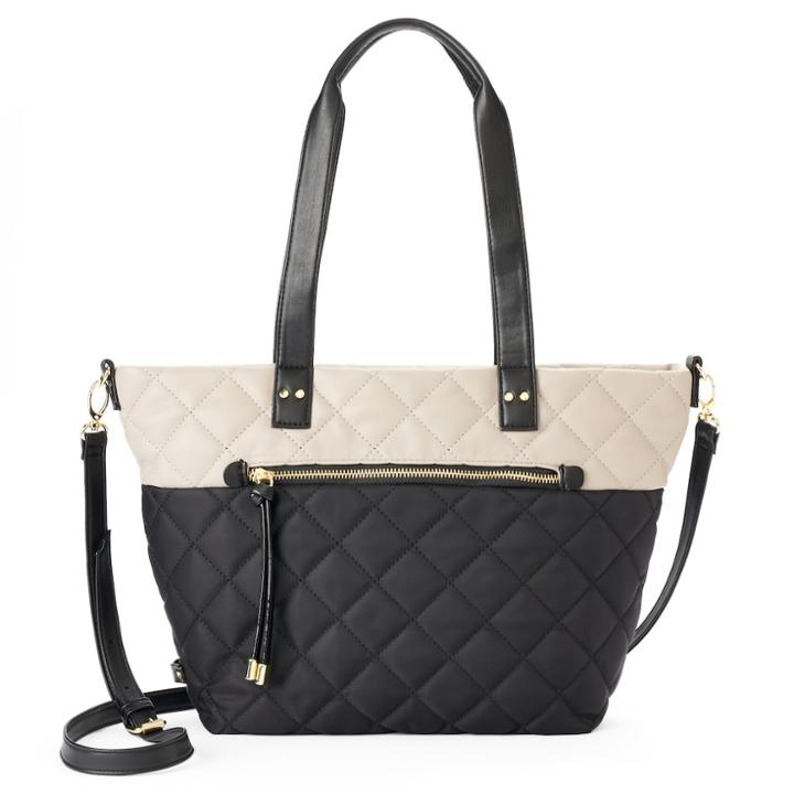 Utiliti Quilted Double Handle Tote, Women's, Med Grey