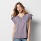 Women's Sonoma Goods For Life&trade; Embroidered Eyelet Top, Size: Small, Med Purple