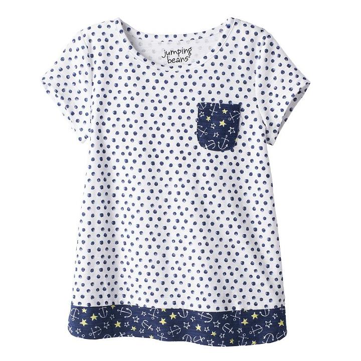 Girls 4-10 Jumping Beans&reg; Print Graphic Tee, Girl's, Size: 8, Blue