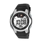 Game Time Training Camp Philadelphia Flyers Silver Tone Digital Chronograph Watch - Nhl-trc-phi - Men, Black