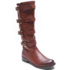 Kisses By 2 Lips Too Too Jenny Women's Buckle Knee-high Boots, Girl's, Size: 5.5 Med, Dark Red