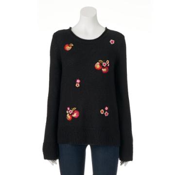 Disney's Snow White A Collection By Lc Lauren Conrad Apple Boatneck Sweater, Women's, Size: Xs, Black