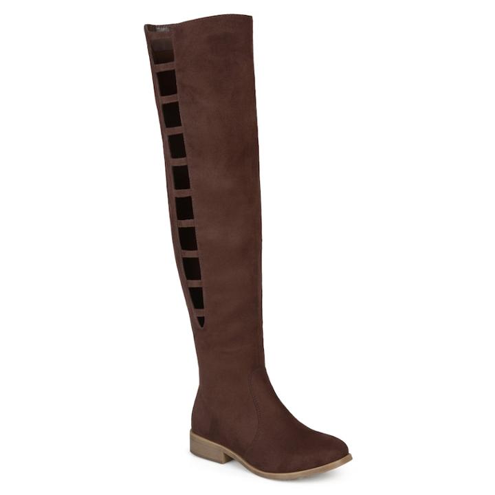Journee Collection Pitch Women's Over-the-knee Boots, Size: Medium (11), Med Brown
