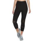 Juniors' So&reg; High-rise Mesh Yoga Capris, Teens, Size: Medium, Black