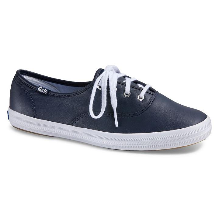 Keds Champion Women's Leather Oxford Shoes, Size: Medium (7.5), Blue (navy)